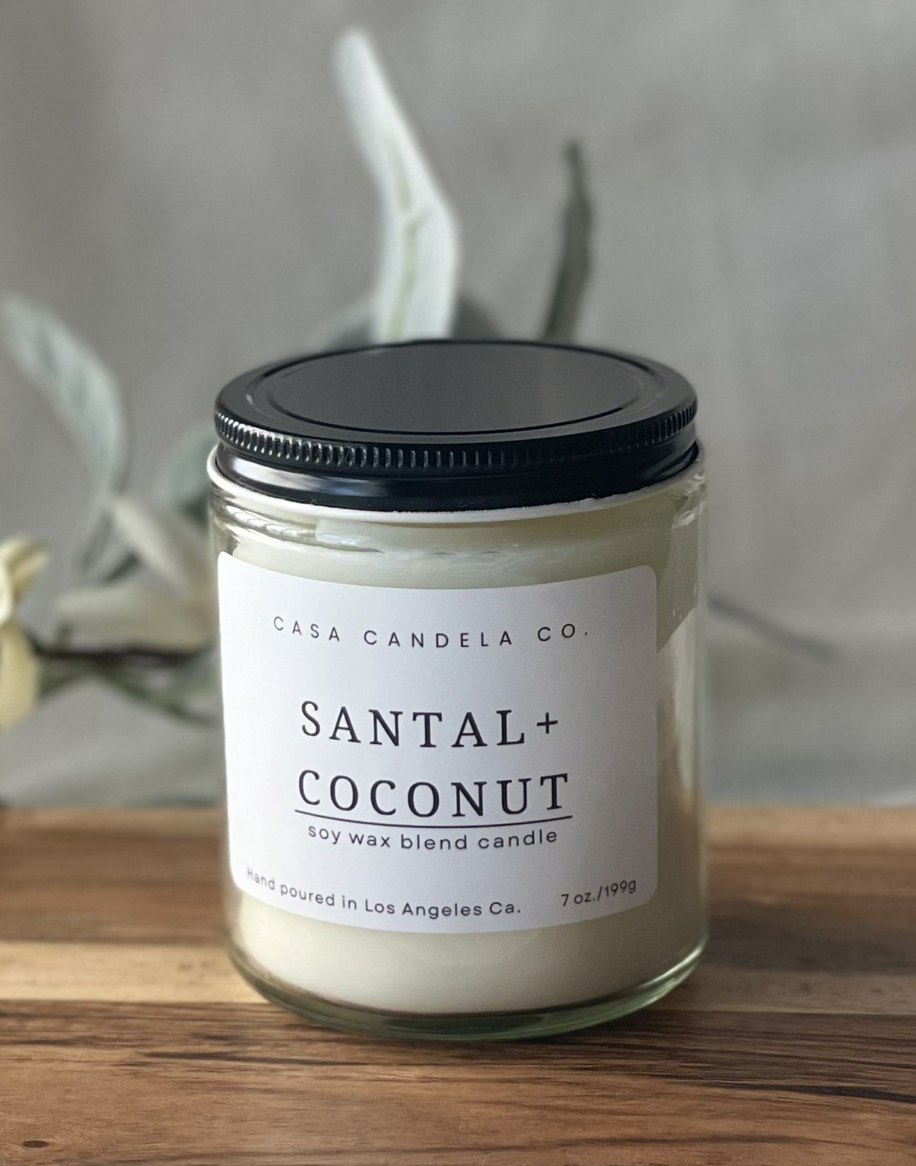 Santal + Coconut Scented Soy Candle | Hand-Poured